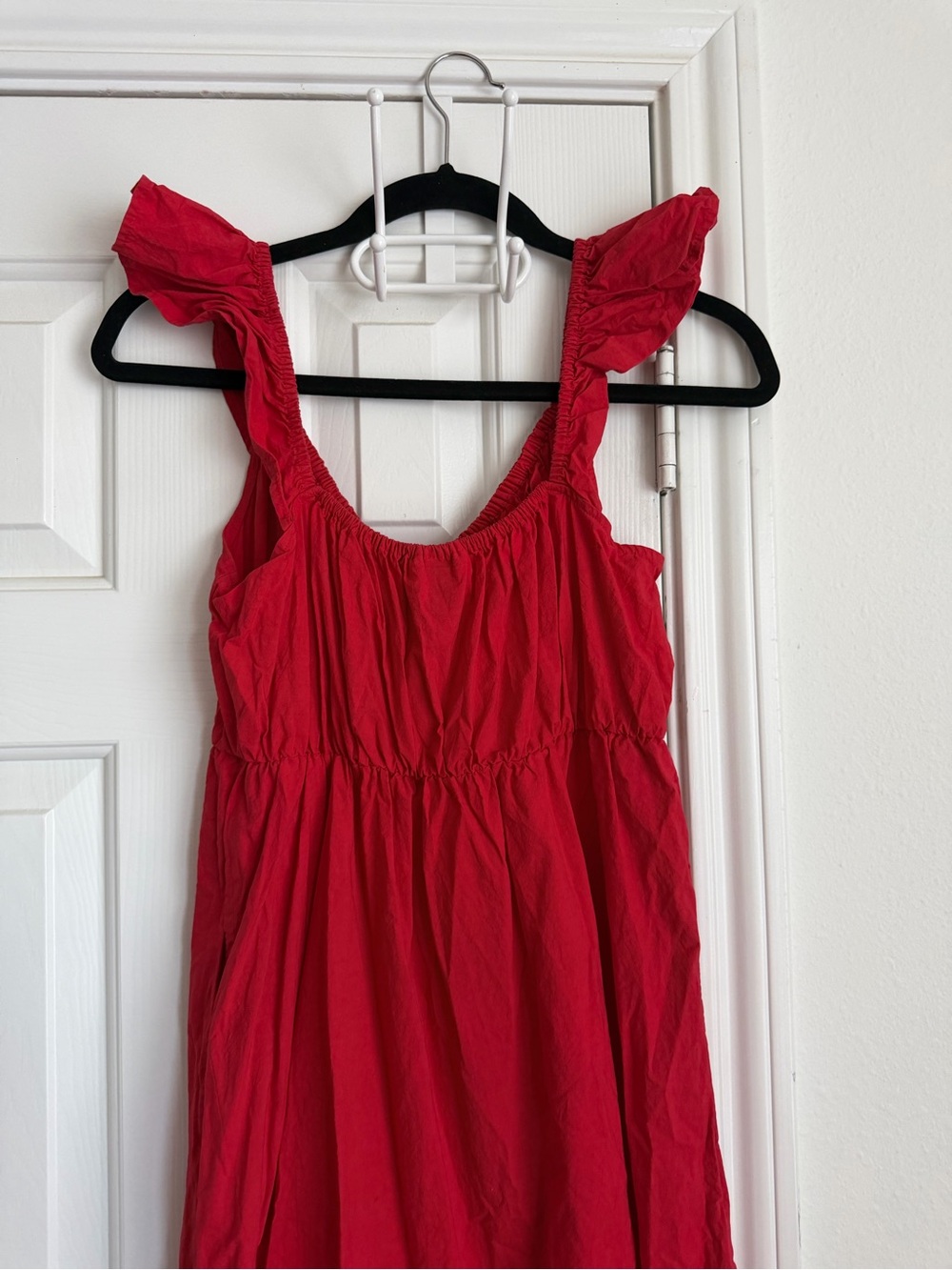Universal Thread Red Ruffle Strap Maxi Dress - Picture 4 of 5